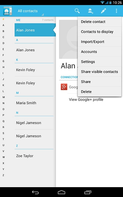 Press Import/Export.