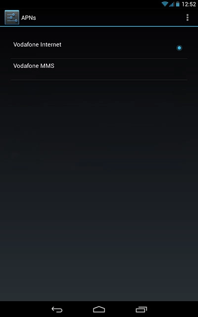 Press the menu icon.