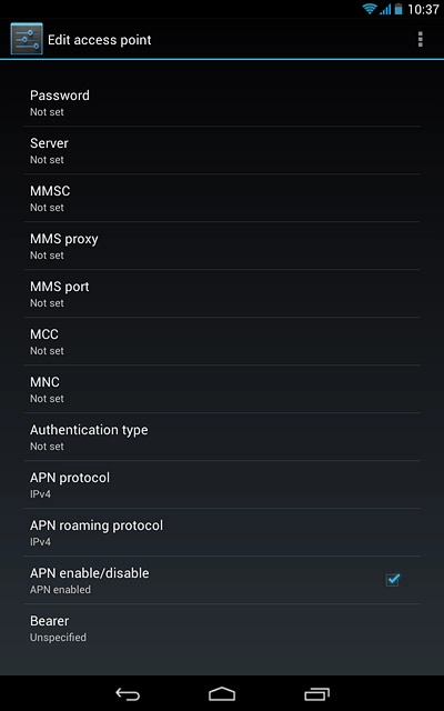 Press the menu icon.