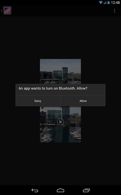 If Bluetooth is turned off:Press Allow to turn on Bluetooth.