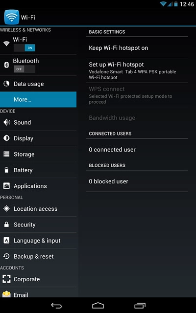 Press the return icon.