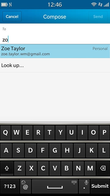 Key in the first letters of the required contact.Matching contacts are displayed.Press the required contact.Repeat the procedure to add more recipients.