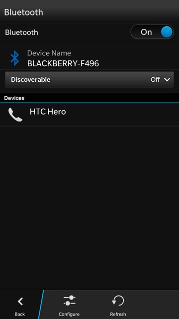 Make sure the other device is turned on and is ready to connect via Bluetooth.Your phone now searches for devices and after a moment, a list of Bluetooth devices within range is displayed.Press the required Bluetooth device.Follow the instructions on the display to pair the Bluetooth device with your phone.The new device is displayed on the list of paired devices.