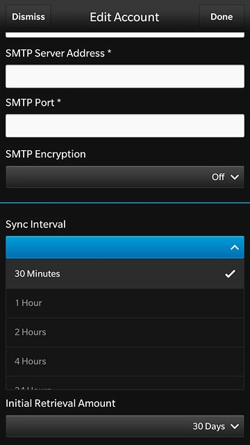 Press the required interval or Manual.