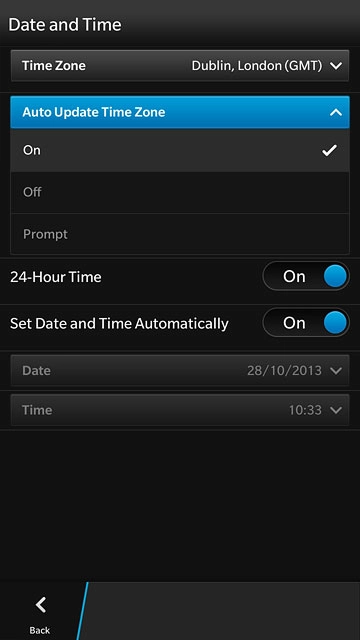 Press the indicator next to 