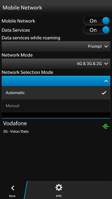 Press Manual.Your phone searches for networks within range.A list of available networks will show on your display.