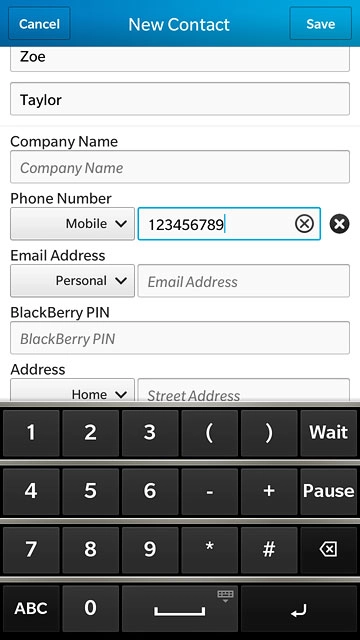 Press the field below 
