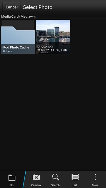 To use a saved picture:Go to the required folder.Press the required picture.