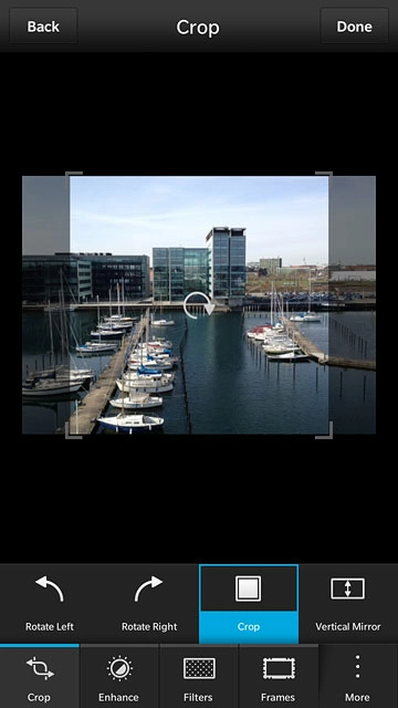 Drag the frame to the required position to select the required section.
