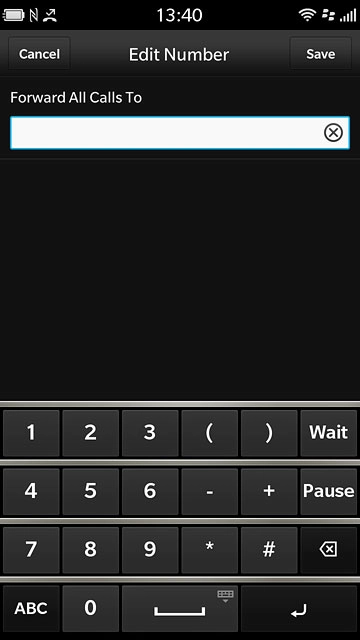 Key in +61414121121 and press Save.