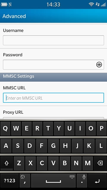 Press the field below 
