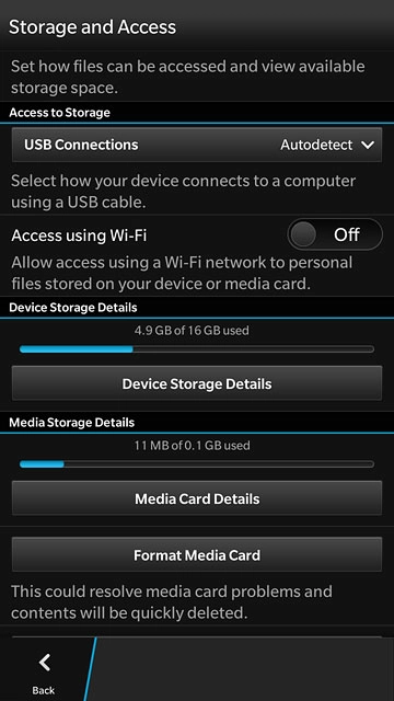Press USB Connections.