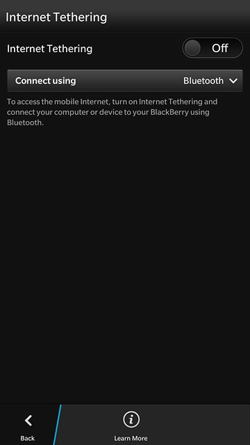If you've used tethering before:Press Connect using.
