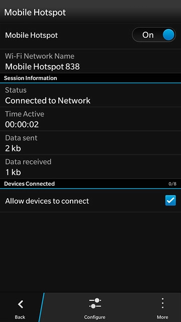 Press the indicator next to 