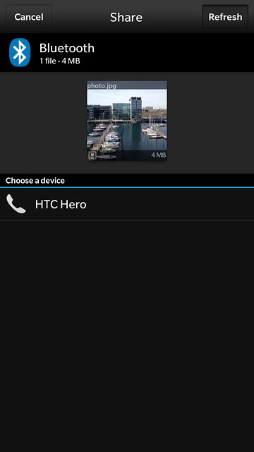 Press the required Bluetooth device.