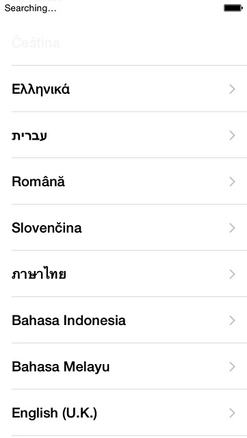 Press the required language.