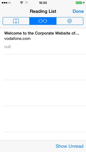 Press the required list.