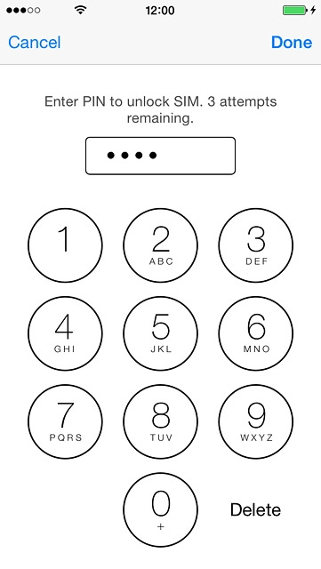 Key in your PIN and press Done.