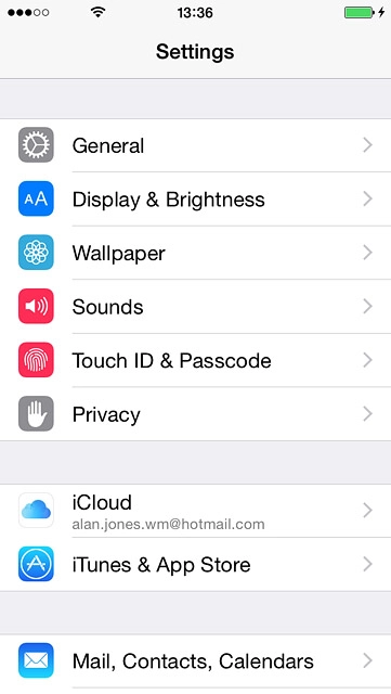 Press Mail, Contacts, Calendars.