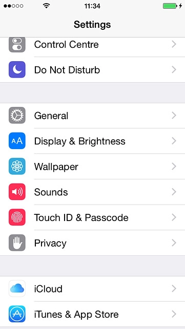 Press iTunes & App Store.