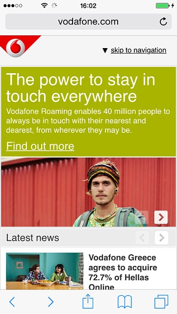 Press the bookmarks icon.