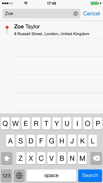 Press the required contact.
