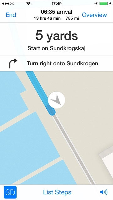 If required, press anywhere on the display.Press End.