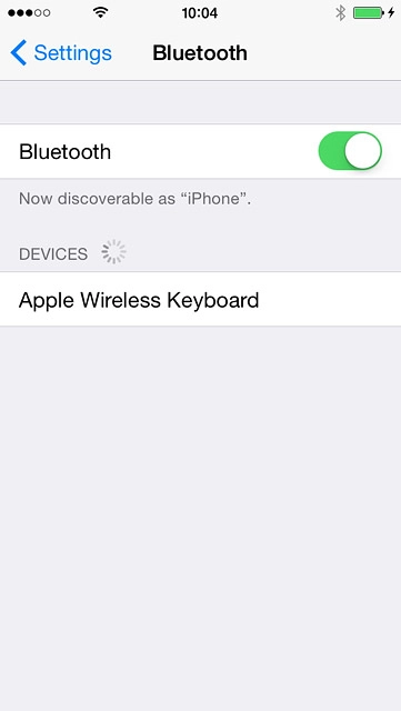 Your phone searches for devices and after a moment, a list of Bluetooth devices within range is displayed.Press the required Bluetooth device.Follow the instructions on the display to pair the Bluetooth device with your phone.The new device is displayed on the list of paired devices.