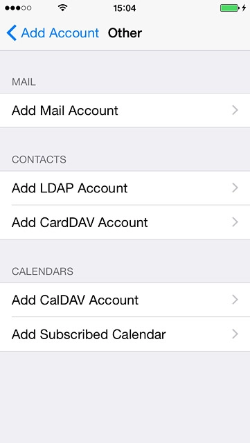 Press Add Mail Account.