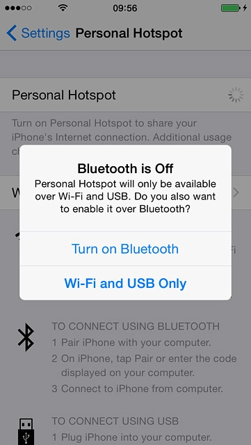 If this is the first time you use the function:Press Wi-Fi and USB Only.