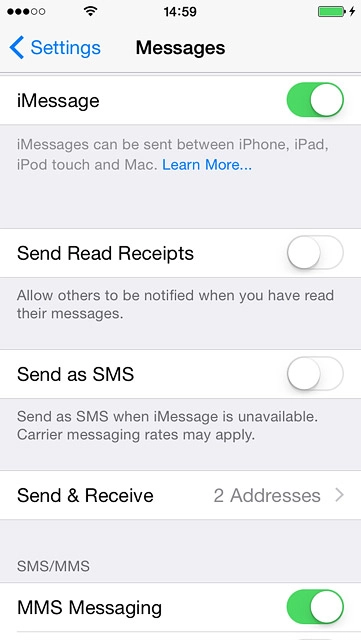 Press the indicator next to 