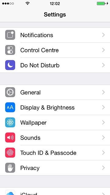 Press Touch ID & Passcode.