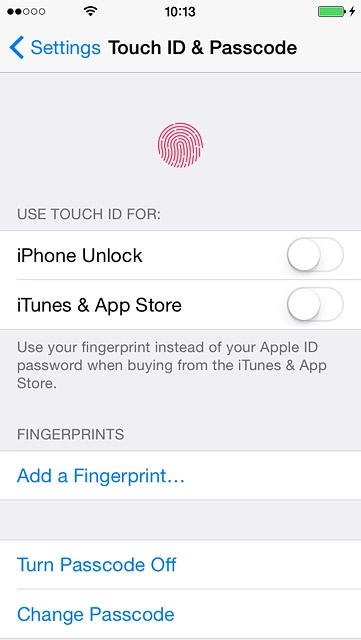 Press Turn Passcode Off.Key in your phone lock code.