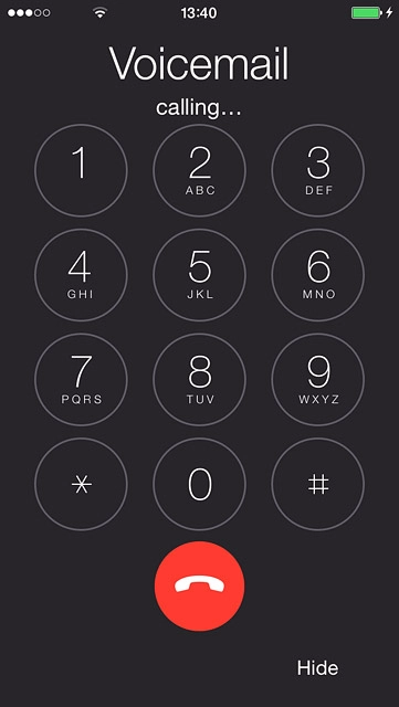 Press the end call icon to end the call.