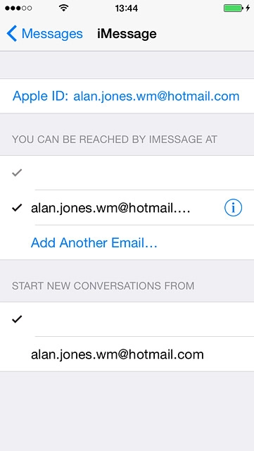 Follow the instructions on the display to log on.Press Add Another Email....