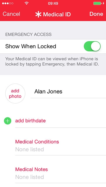 Press the required information and follow the instructions on the display to add the information.