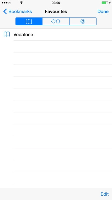 Press the required bookmark.