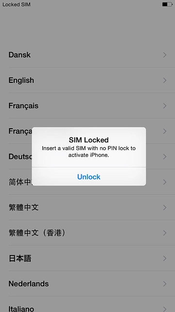 Slide your finger right on the display.Press Unlock.