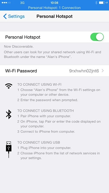 Press the indicator next to
