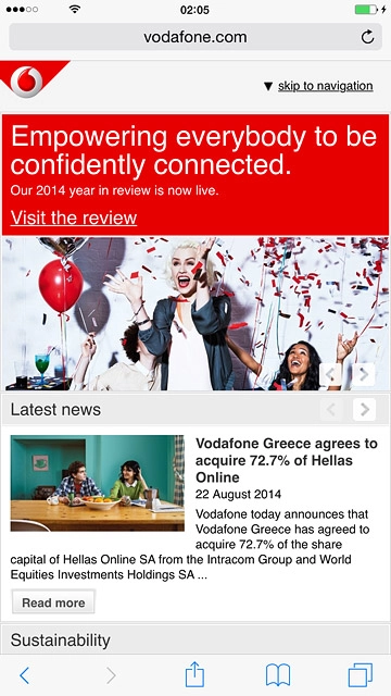 Press the bookmarks icon.