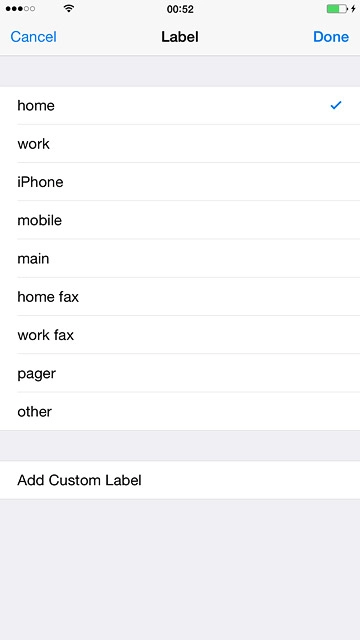 If you select Add Custom Label: