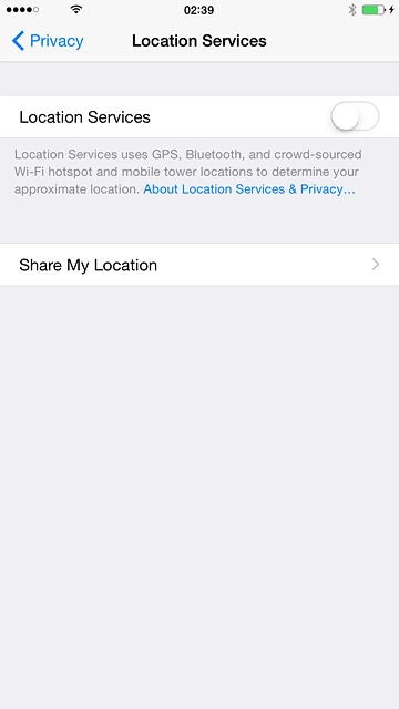 Press the indicator next to 