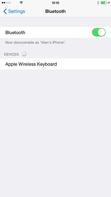Your phone searches for devices and after a moment, a list of Bluetooth devices within range is displayed.Press the required Bluetooth device.Follow the instructions on the display to pair the Bluetooth device with your phone.The new device is displayed on the list of paired devices.