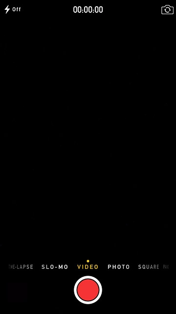 Press the video light icon.