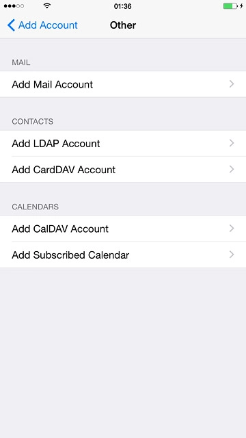 Press Add Mail Account.
