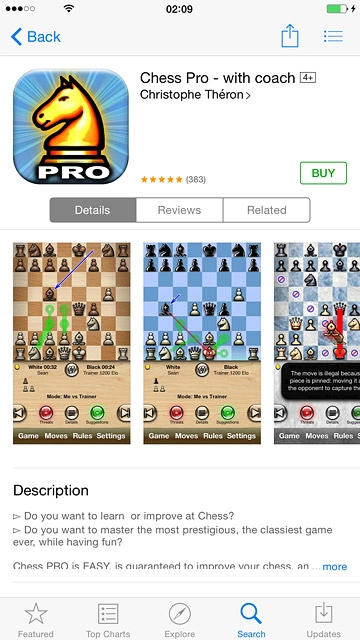 Press BUY.Log on to App Store if you're asked to do so.Follow the instructions on the display to install the app.The installed app is now available from the main menu.