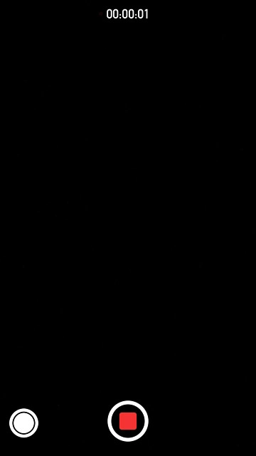 Press the stop icon to stop recording.The video clip is automatically saved.
