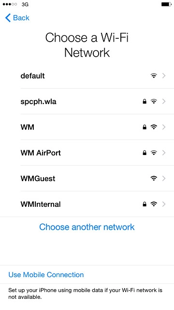 To activate your phone using the mobile network:Press Use Mobile Connection.
