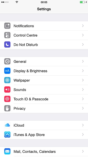 Press Touch ID & Passcode.