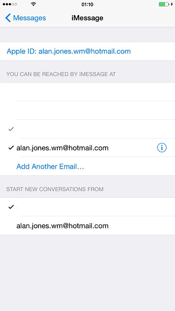 Follow the instructions on the display to log on.Press Add Another Email....